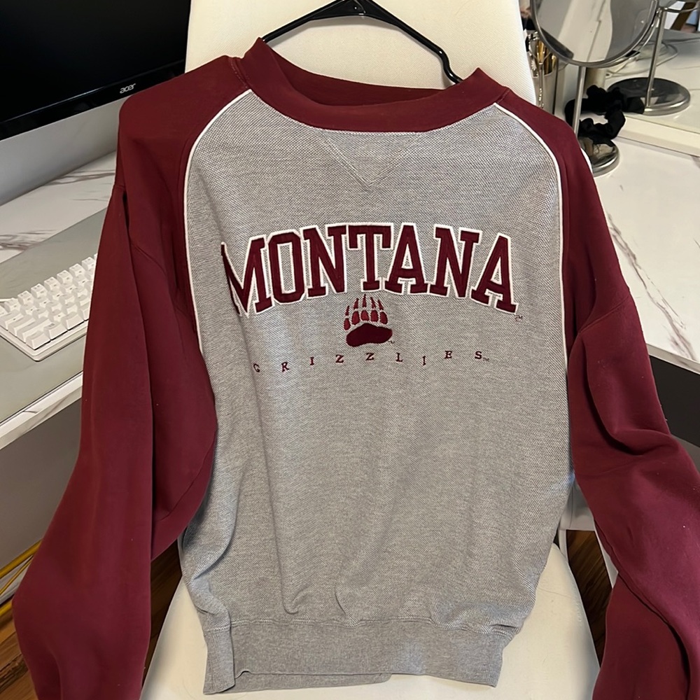 Embroidered Montana grizzlies sweatshirt